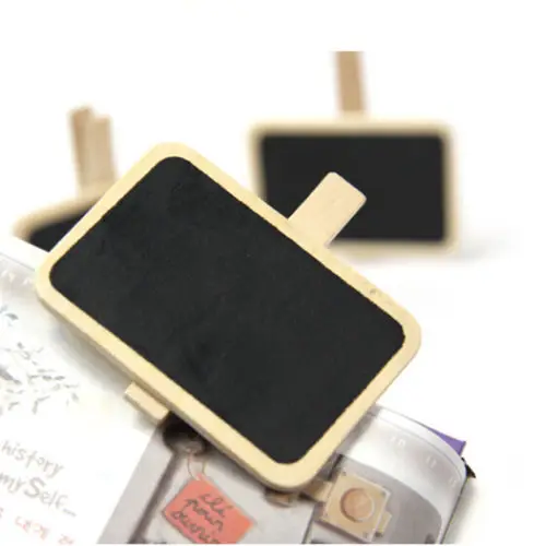 1 Pc Paper Clips Cute Mini Standing Wooden Photo Holder Card Paper Note Memo Clip Desk Decoration