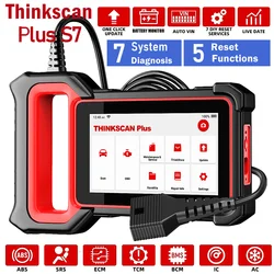 THINKCAR Thinkscan Plus S7 OBD2 Scanner Multi System Scan ABS SAS ECM TCM BCM IC AC DPF A/F Reset Automotive Diagnostic Tool