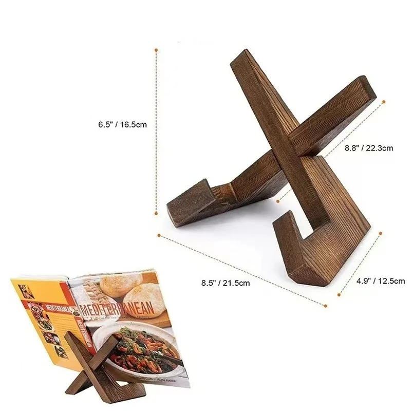 Wooden Stand Recipe Book Record Photo Display Tablet Rack Plate IPad Holder Table Easel Stand Cookbook Holder Decor Kitchen Tool