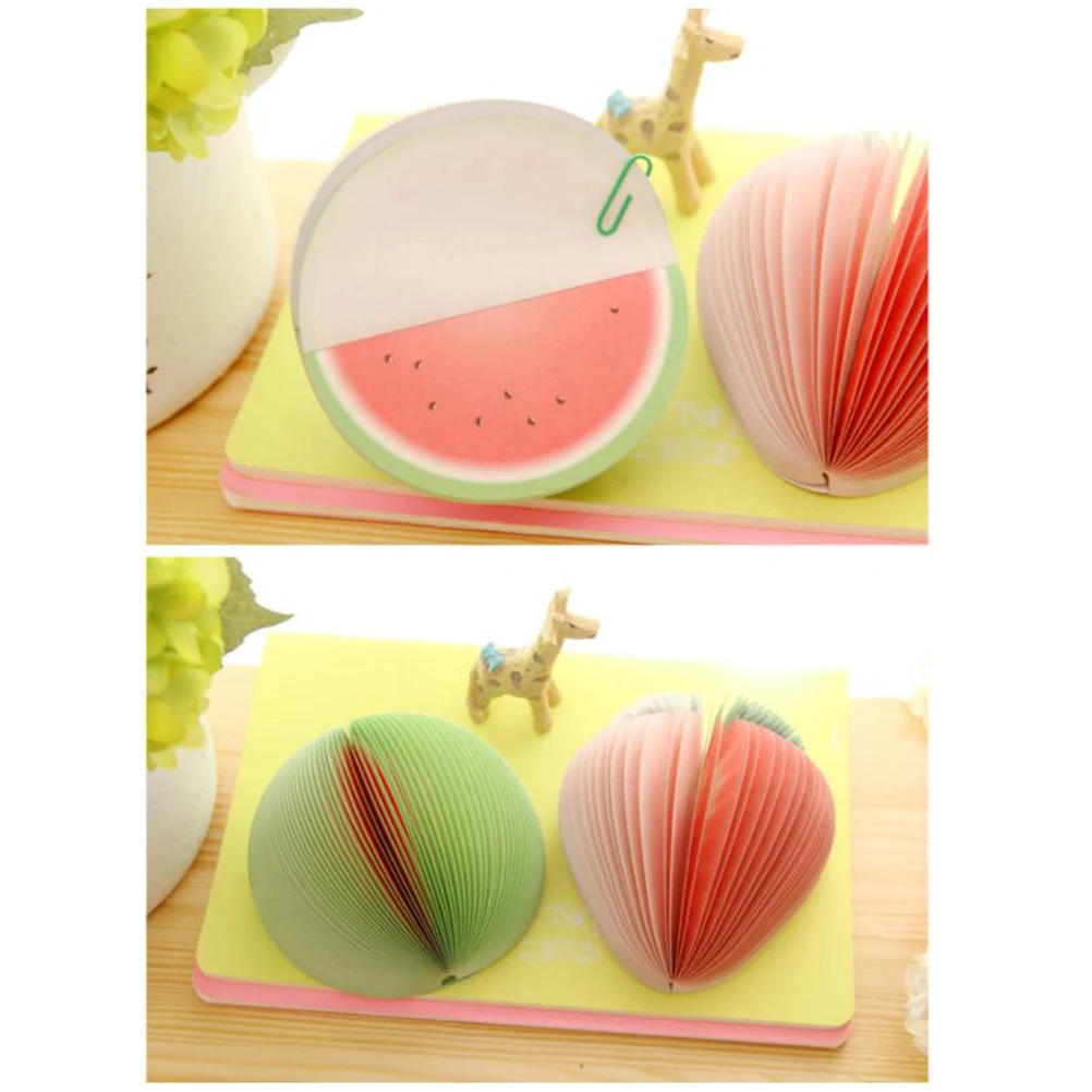 

Watermelon Note Pad Fruit Stickers Reusable Memo Home Office School College Study Revision Sticky Bookmark Notepads