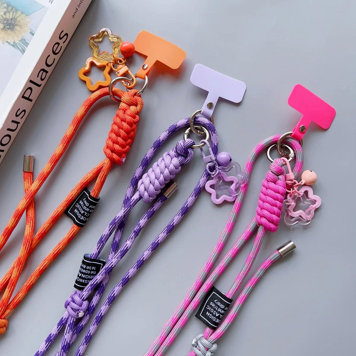 

1Pc Stylish Lattice DY Lanyard Diameter Outdoor Universal Case Crossbody Shoulder Card Neck Cord Clip Hang Anti-lost Wrist Strap
