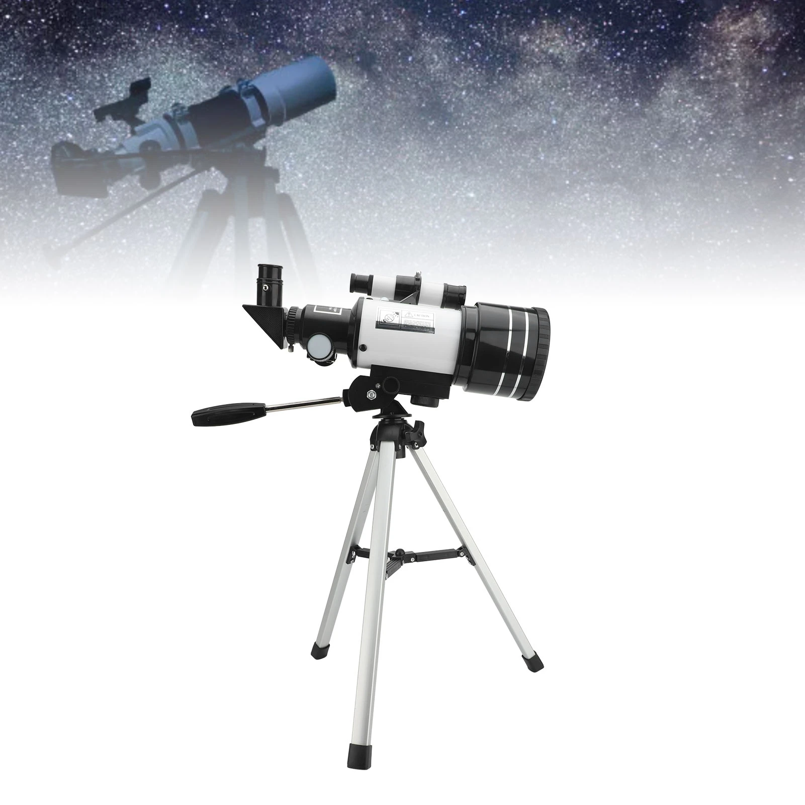 

Entry Level Astronomical Telescope 70mm Aperture 300mm F Length Travel Telescope for Beginners Adults Telescope Travel Telescope