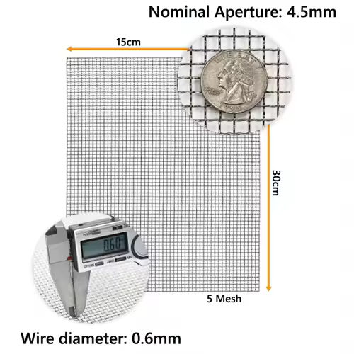 1-5pcs 304 Stainless steel filter screen 4/5/8/20/30/40-400 Mesh Woven Wire High Quality Stainless Steel Screening Filter Sheet - Image 2