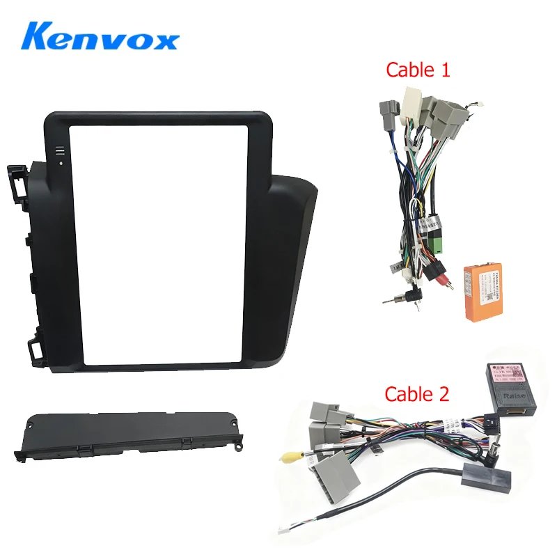 

Kenvox 9.7" Vertical Screen Car Radio Fasica Frame for Honda 2012 civic Stereo Dash Kit Install Panel wire harness Adapter
