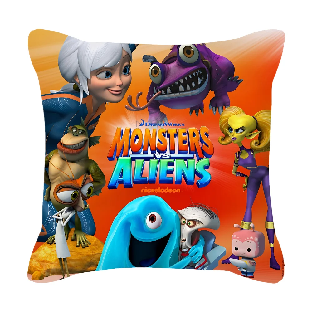 M-Mon-sters Vs. AAliens (2009) Christmas Decorations for Home Decor Items Christmas Pillow Cases Decorative Cushion Covers 45x45