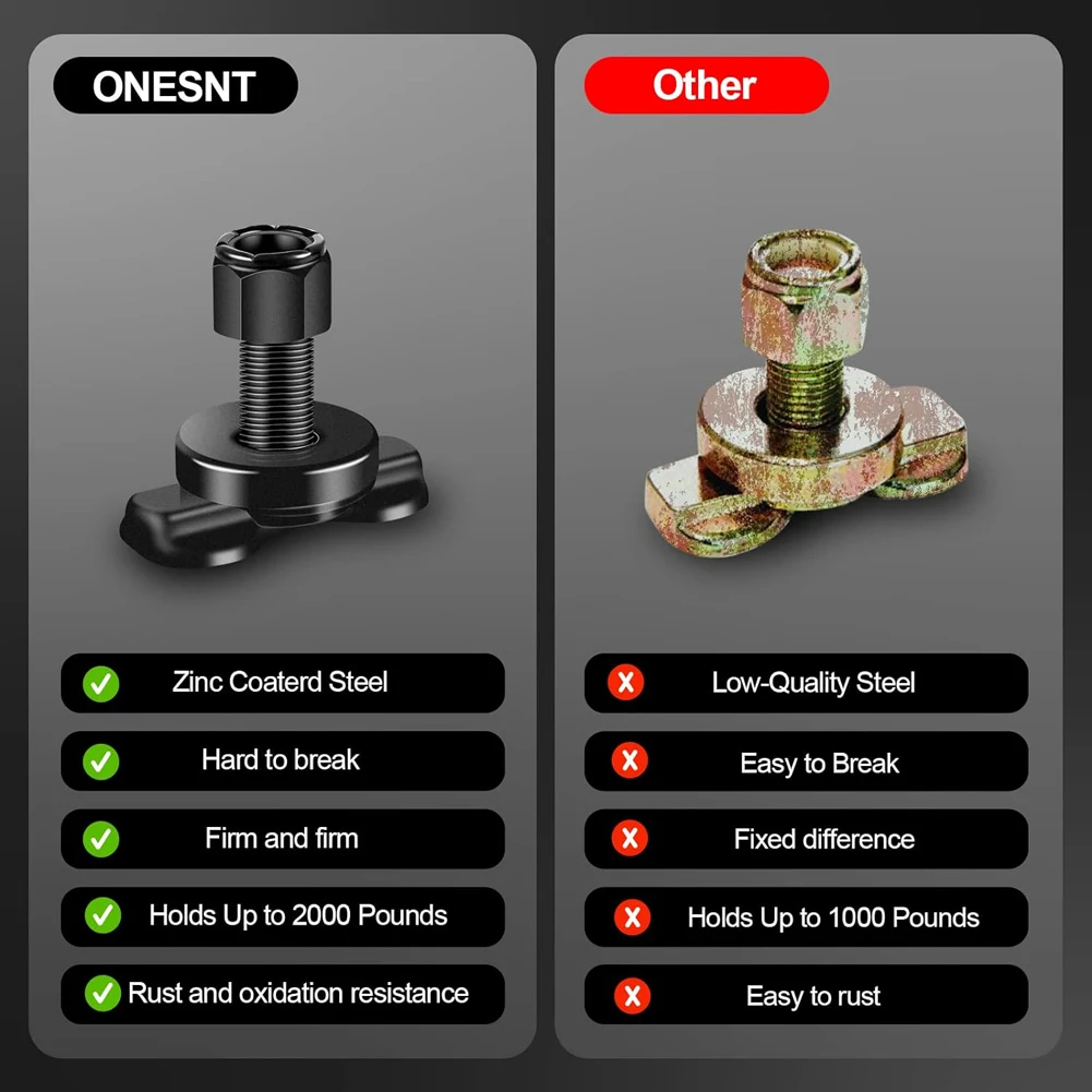 8 Stuks L-Track Dubbele Lug Gebruikt Met L Track Rail Schroefdraad Stud Fitting Haak Vastzet Touw Anker punt Voor Vrachtwagen Bed Pickup RV Atv