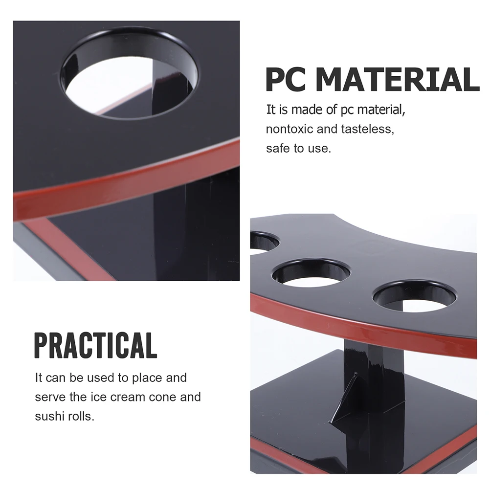 

2Pcs Cone Holder Stand for Ice Cream Display Sushi Food Trays Kitchen Essentials Stable Mini Treats Party Dessert Container Ice