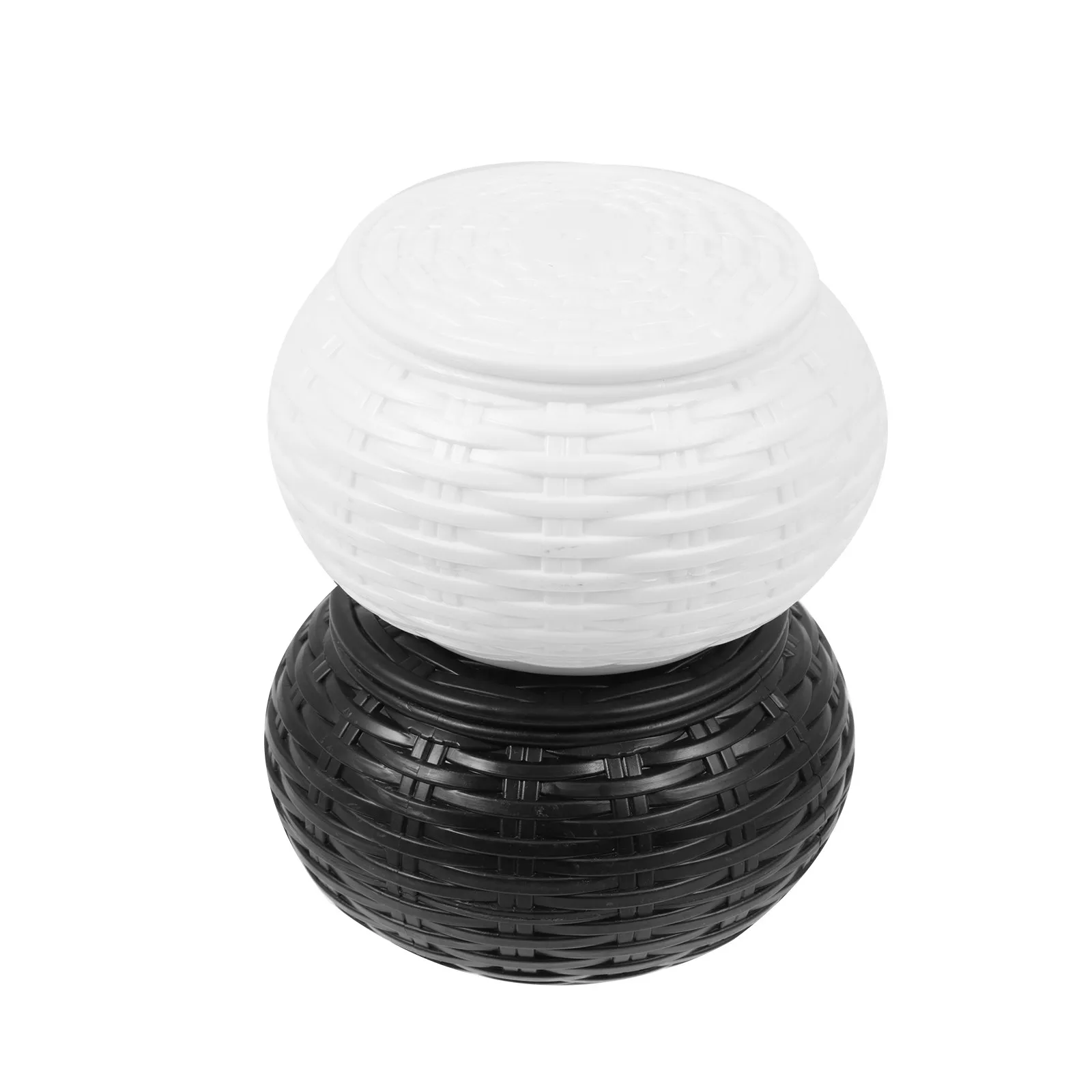 

1Pair Simple Chess Box Plastic Lidded Container for Go Game Pieces Compact Lightweight Storage Pot for Travel Class Tournament