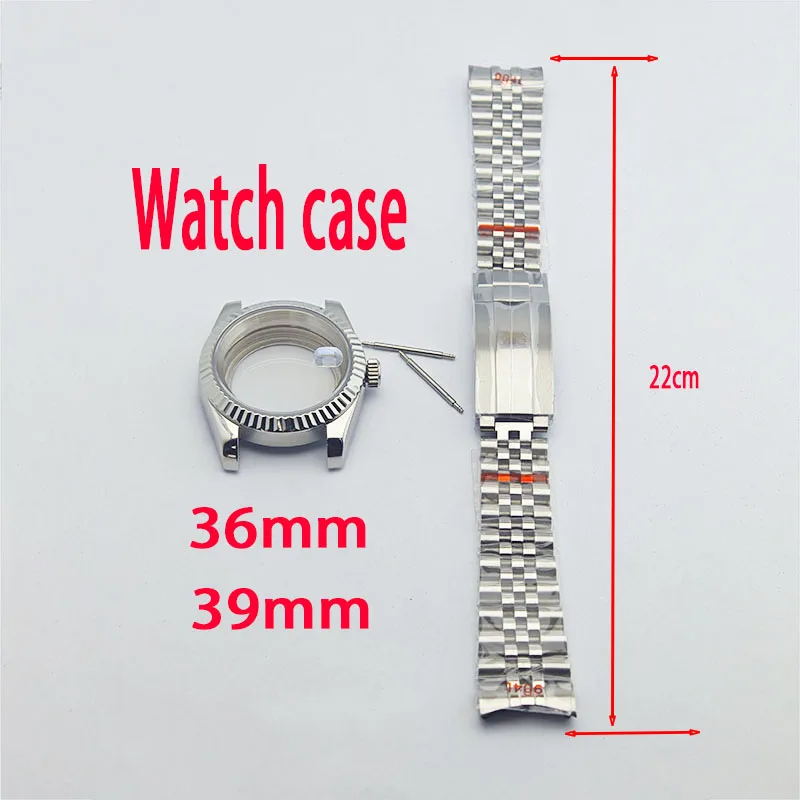 กรอบนาฬิกา36มม. 39มม. 904L สแตนเลส22ซม. สำหรับ NH35หน้าปัด28.5มม. NH36กลไกจักรกลอัตโนมัติ
