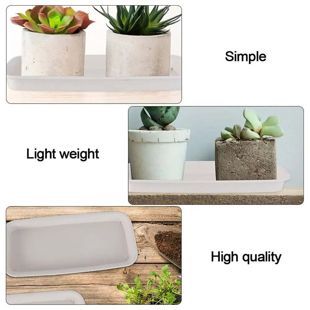 1Pcs Plant Saucer Drip Trays Plastic Tray Saucers Indoor Outdoor Flower Pot Rectangle