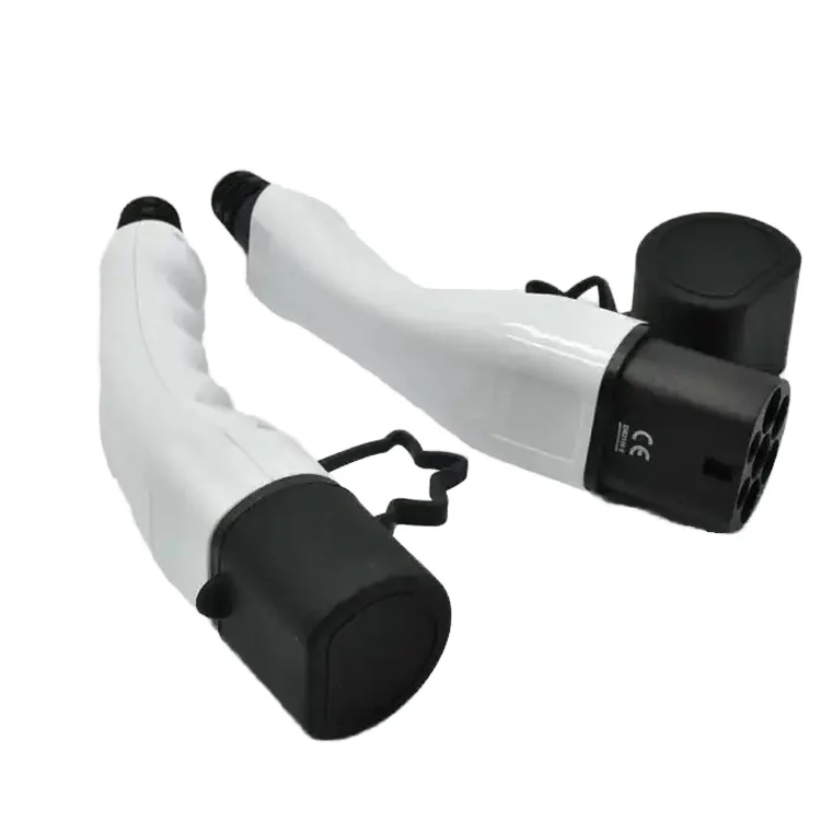 32A Type 2 EV Charger Male Plug IEC 62196‑2, Portable EV Charging Adapter Connector for Electric Car