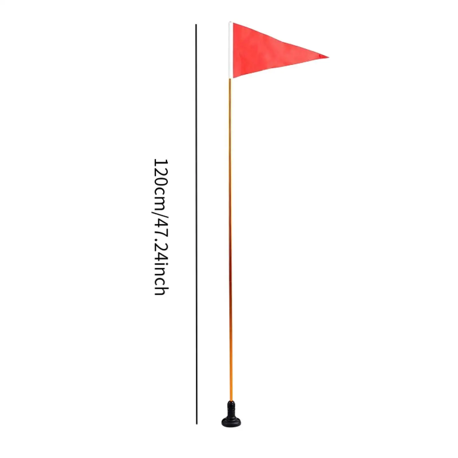 Kit de base de poste de liga de alumínio dobrável com bandeira segura para canoa de alta visibilidade para barco à prova d'água de caiaque