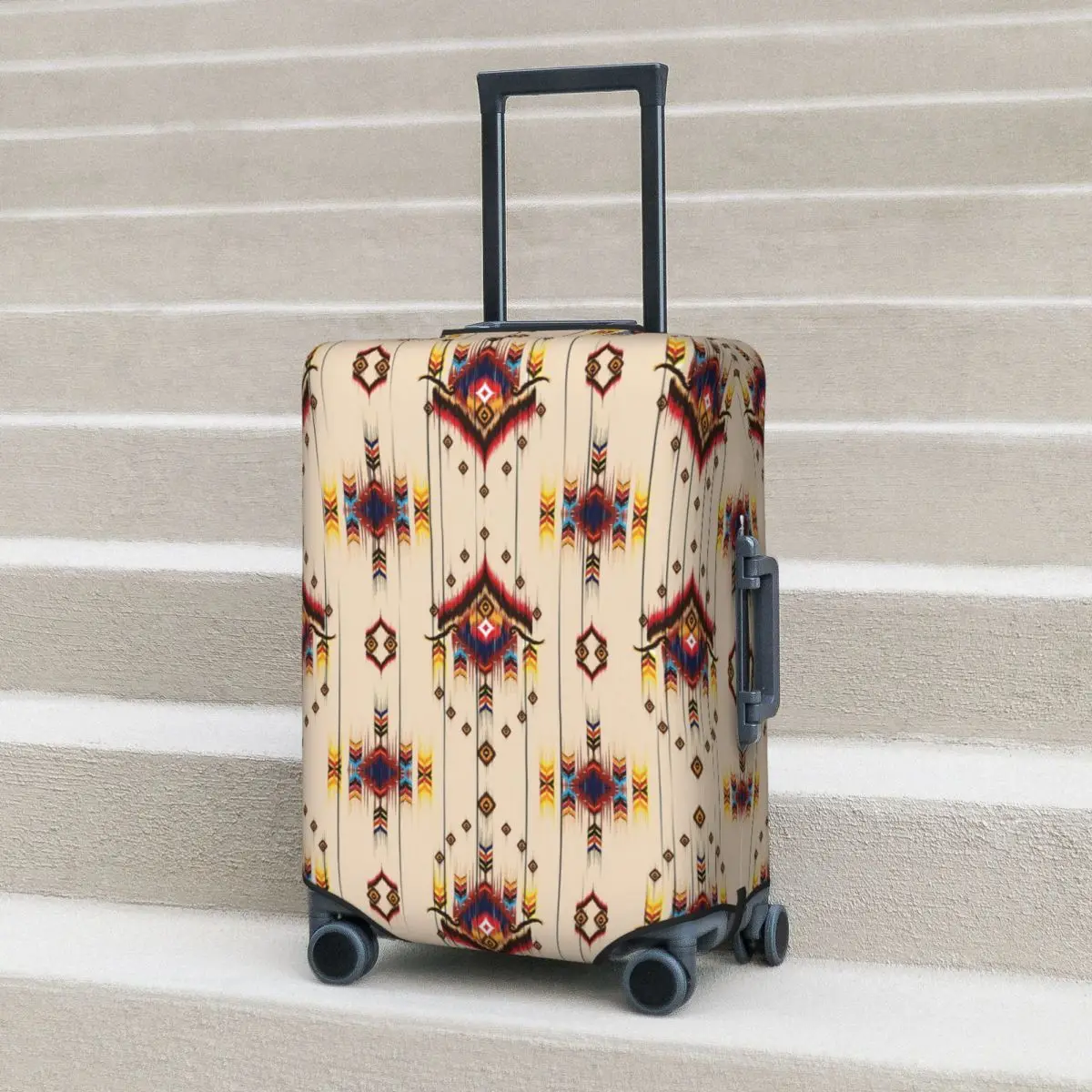 Икат узор вышивка абстрактная для дизайна чехол для чемодана защитные эластичные защитные чехлы для багажа для путешествий 18-32 дюймов