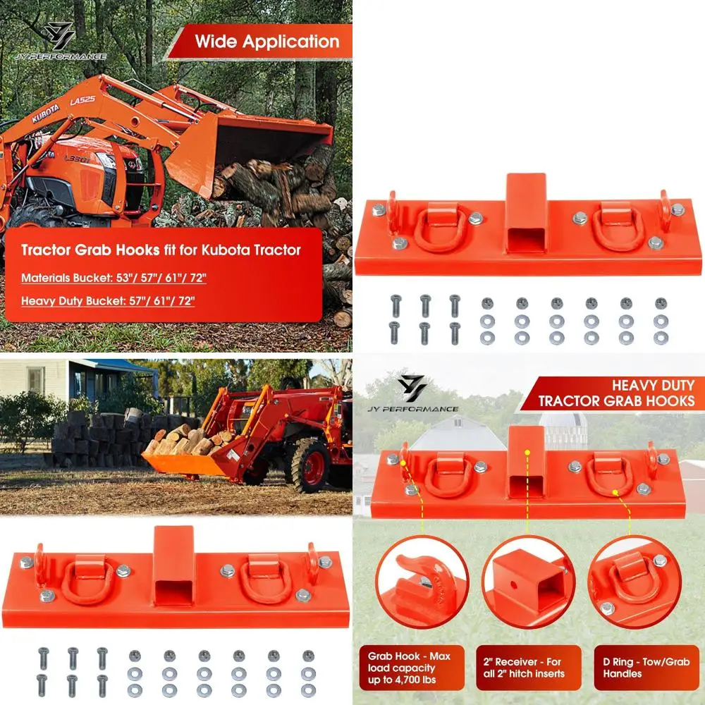 

Универсальные крюки-захваты для ковшей компактных тракторов, оранжевые