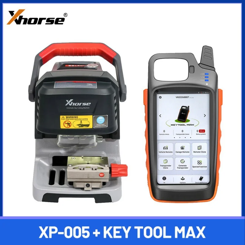 

Xhorse Dolphin XP005 Automatically Key Cutting Machine Plus VVDI Key Tool Max As a Screen