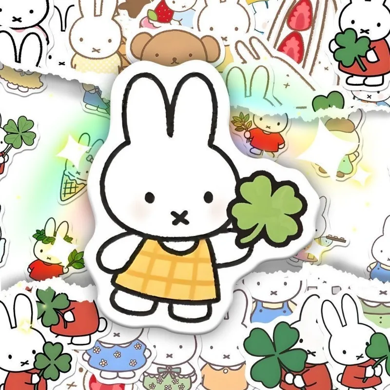Miffy High Color Value Creative Simple Sticker Cartoon Cute ins Student Hand Account Journal Decorative DIY Sticker Award Gift view 3