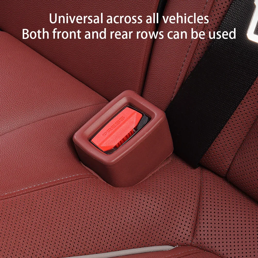 Car Seat Belt Socket Protector Protection Seat Belt Fixed Buckle Upright Device Card Slot Bracket Car Accessories - view 2