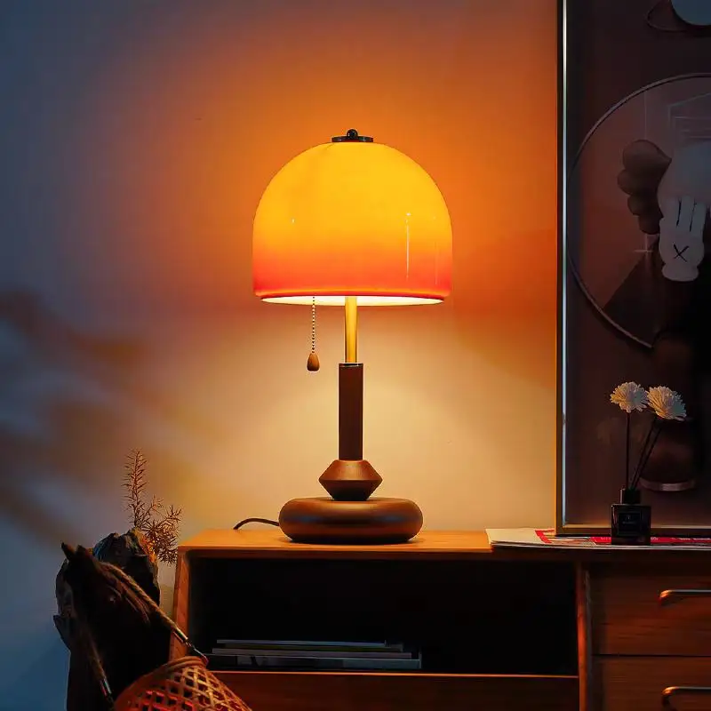 Retro Table Lamp Atmosphere Lamp Suitable for Bedroom Living Room Study Room with Warm Light White light Neutral Light