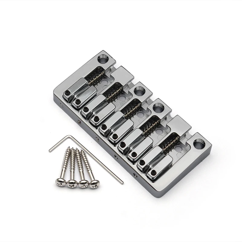 Flipping Saddle 5 String Bass Bridge 95.5x46MM Body/Bottom Through