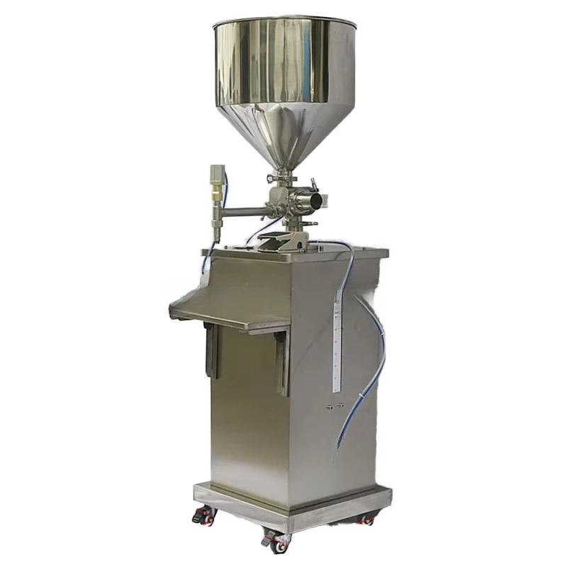 Bottled semi-automatic vertical pneumatic filling machine lubricating oil Baijiu milk honey jar paste liquid food