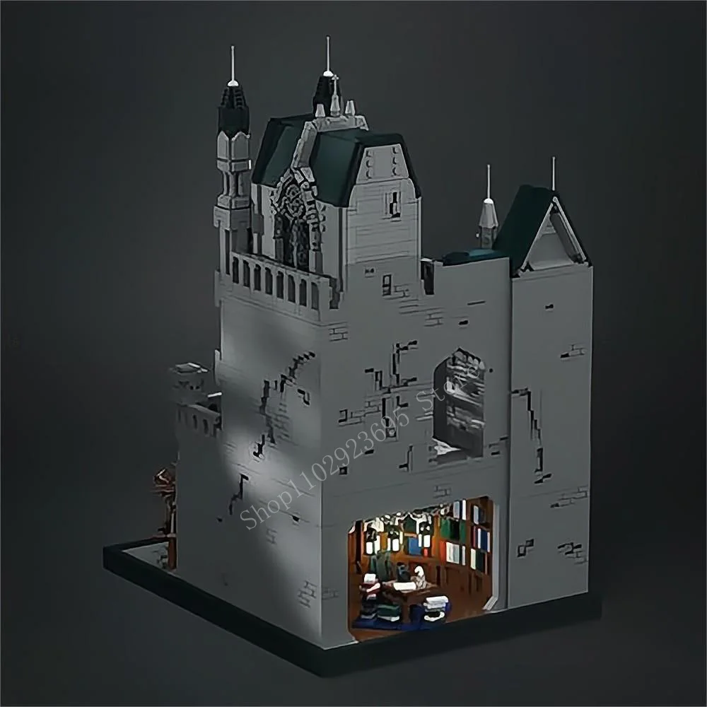 New 6569PCS MOC building blocks Medieval dark Gothic City Bloodborne Church model of Yanam Street DIY child Toy Birthday Gift