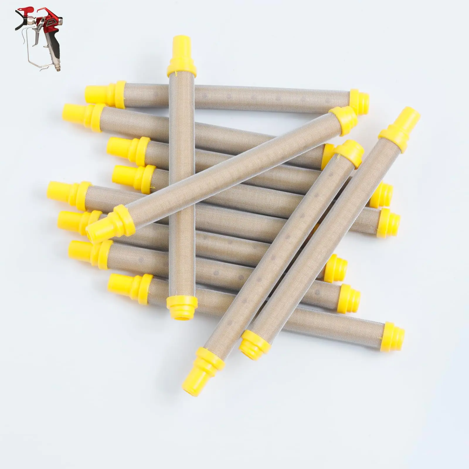 Easy Clean 100 Mesh Airless Spray Gun Filter, Fine Finish Paint Filter for Enamel, Lacquer, Wood Stain, Cabinet Refinishing