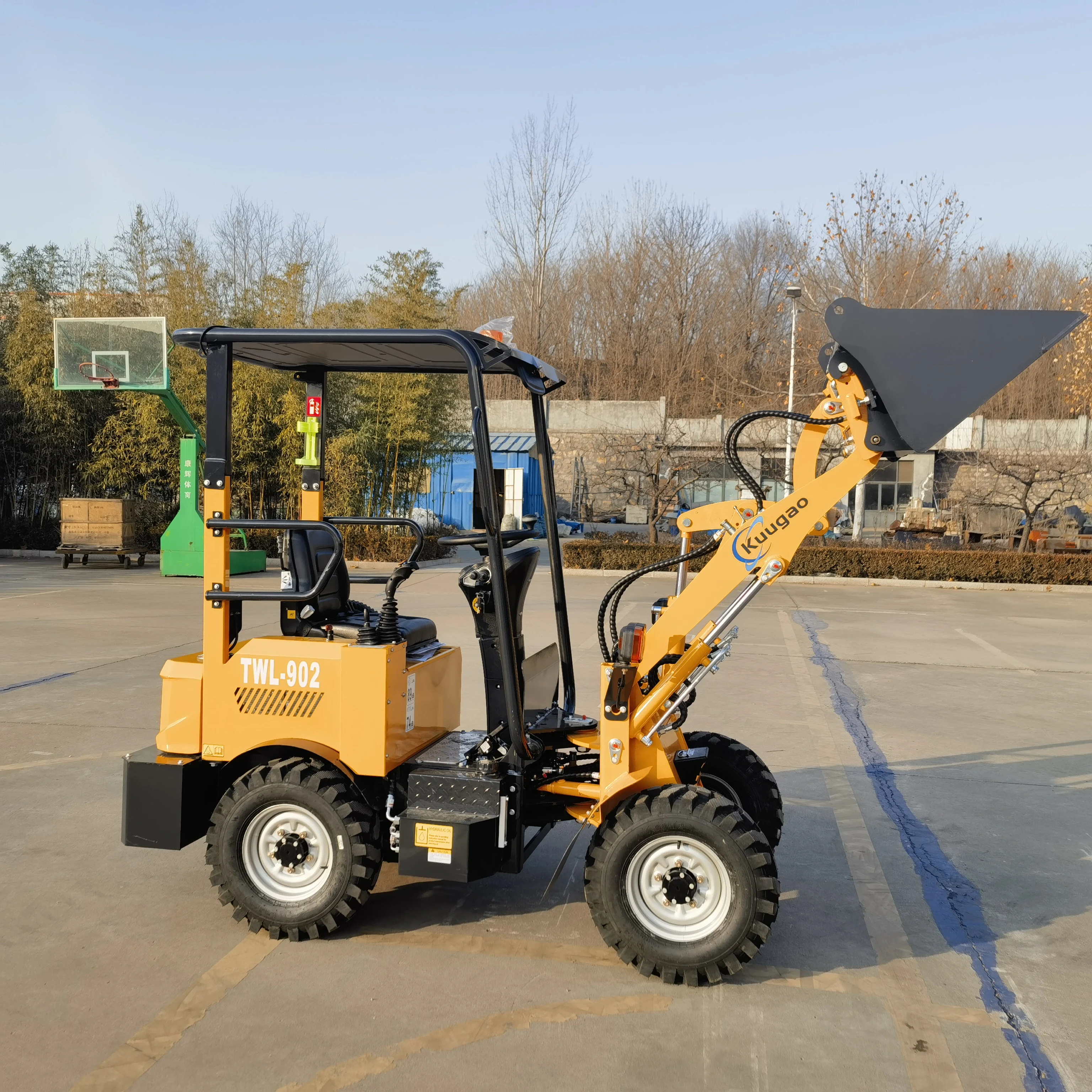 Electric Loader mini wheel loader 400kg 800kg Free Shipping Factory customized electric front loader 4x4 Electric Skidsteel