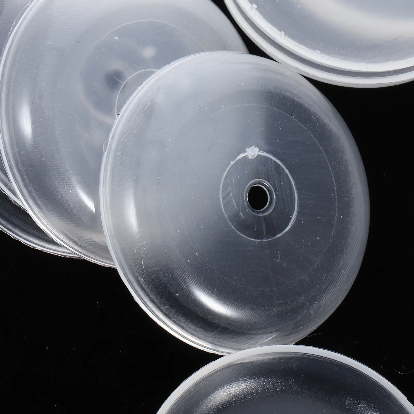 

200pcs Tray Wax Drip Protectors Taper Holder Catcher Beeswax Candling Clear Round Plastic Cake Accessories
