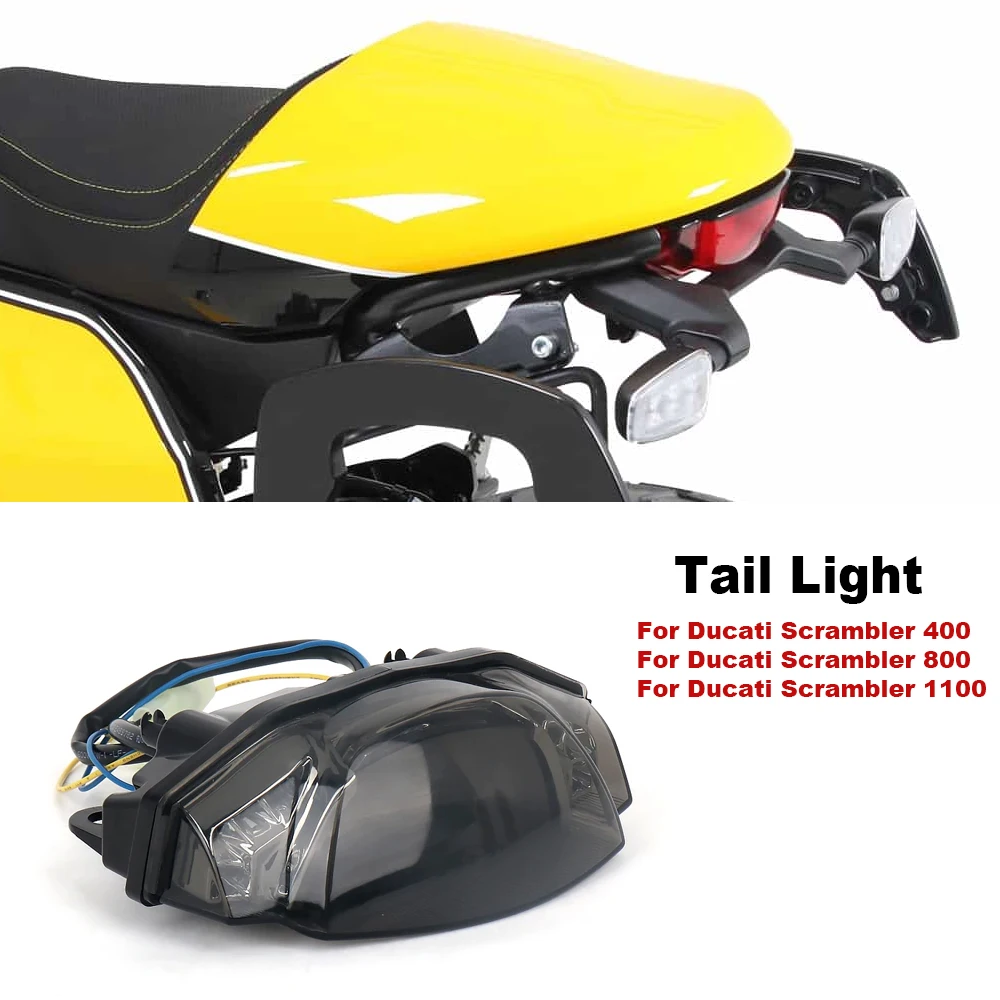 

Motorcycle Rear Tail Light Stop Brake Indicator Taillight Turn Signal Lamp For Ducati SCRAMBLER 400 800 Scrambler 1100 accessory