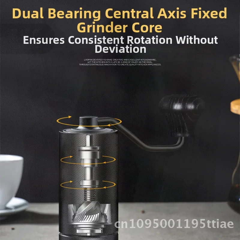 

Ручная кофемолка с ЧПУ, шлифовальный сердечник из нержавеющей стали, ручная кофемашина, модель из черного стекла, портативная версия для домашнего офиса