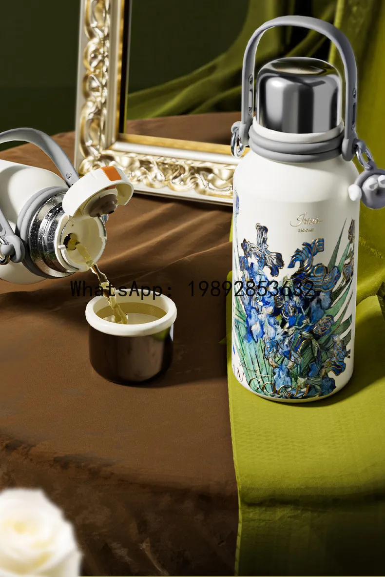 

PYJ pure titanium thermal insulation pot outdoor thermos cup tea separation large capacity portable kettle titanium cup
