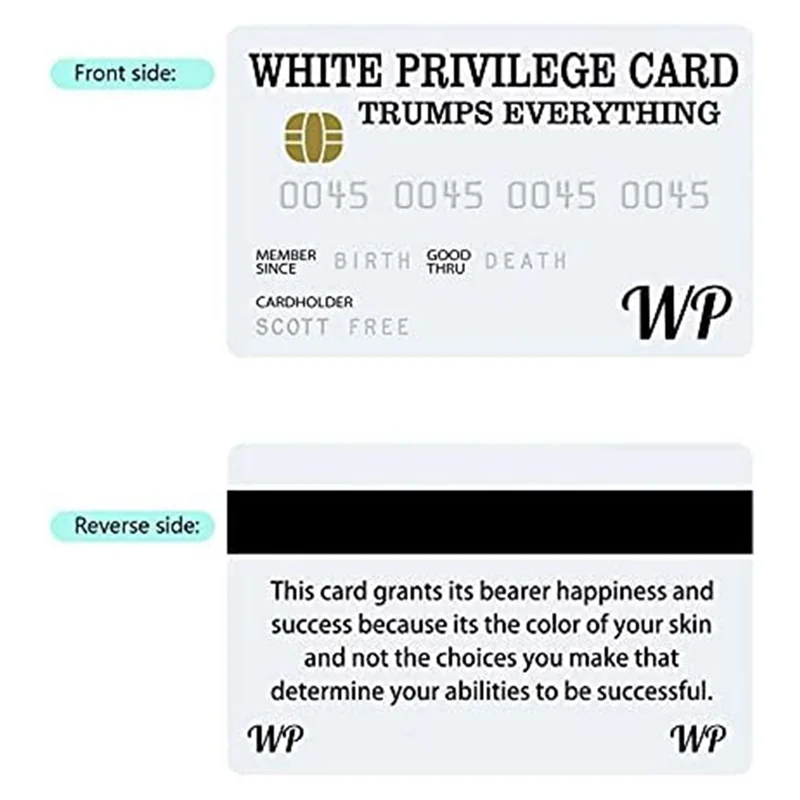 

ABXF-200 PCS White Privilege Card Trumps Everything Credit Card Sets, Wallet Insert Card Romantic Card Business Gifts
