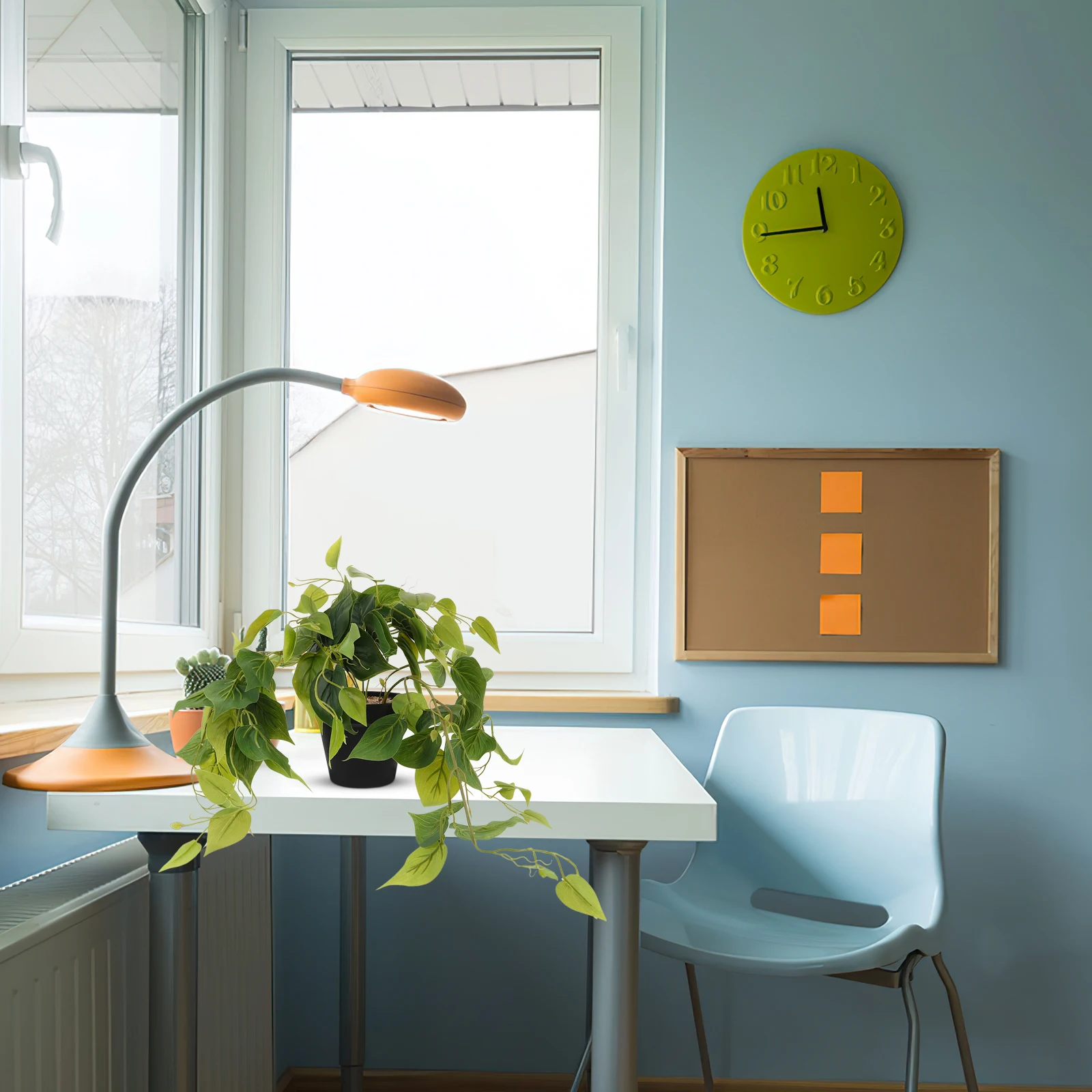 

Realistic Artificial Pothos Plant Small Faux Greenery Indoor Decorative Potted Plant Home Office Garden Decor Small Fake Plants