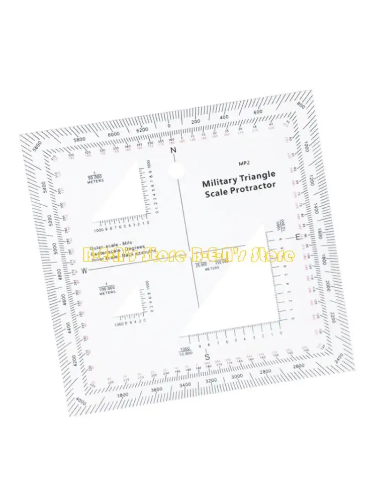 Y1AD Protractors for Sea/Land Navigation Adventure MGRS USNG Coordinate Scale Clear Topographical Map Scale