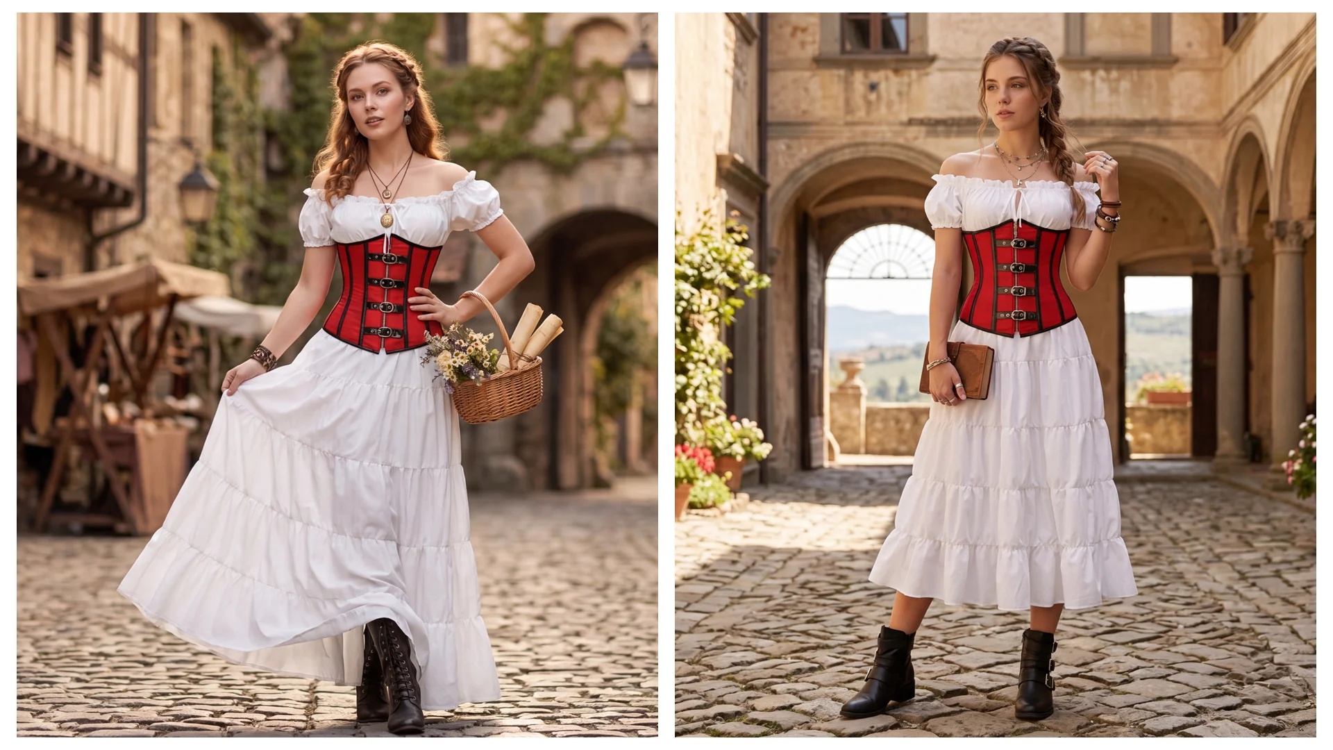 Steampunk Unterbrustkorsett Leder Braun Piratenkorsett Gürtel Schnürung hinten Jacquard Korsett Vintage Top für Frauen – Detail 10