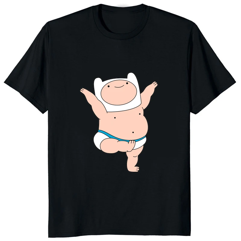 Hot Sale Adventure Time Printed Cartoon Man T-shirt Loose Casual Fashion Streetwear Women Tops Harajuku Y2k Otaku Soft Clothing