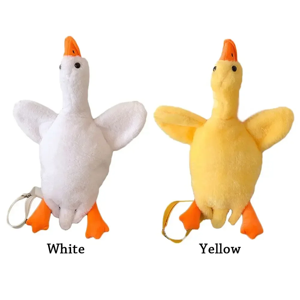 Peluches ganso bolsa de ombro de pelúcia bolsa de moedas pato amarelo brinquedos de pelúcia kawaii presente de aniversário animal de pelúcia cisne ganso bonecas macias