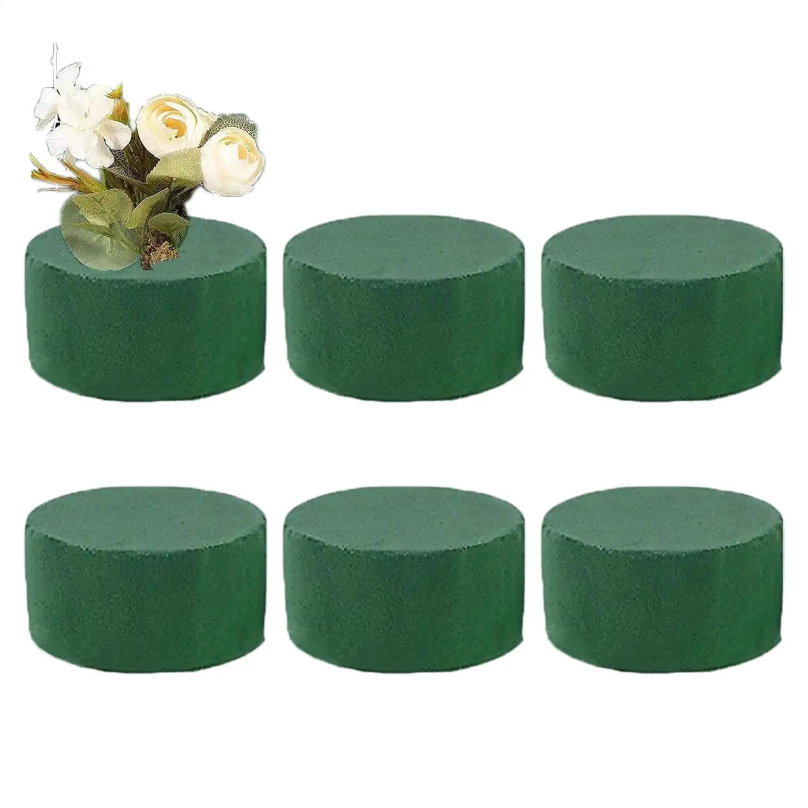 Bloques de Espuma Floral (6 Piezas), Espuma Artificial Húmeda/Seca para Flores, Ladrillo de Espuma para Decoración de Fiestas, Bodas, Hogar, Manualidades, Fuerte Absorción de Agua