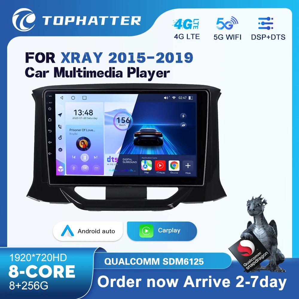

Android14 Wireless CarPlay Auto Car Radio For LADA Xray 2 2015-2019 Car Multimedia GPS 2din Auto Radio Android Head Unit