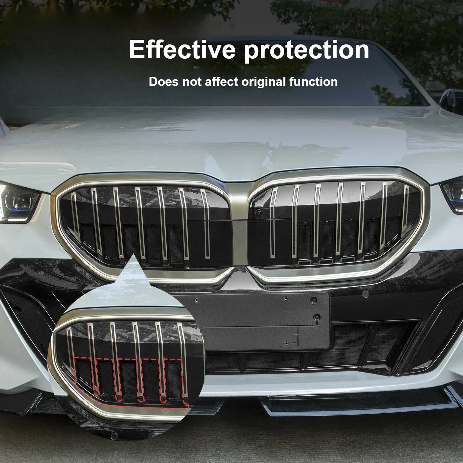 Front Grille Insect-proof Net For BMW 5 Series G60 i5 2024 Car Front Grille Water Tank Grille Dustproof Mesh Cover Accessories