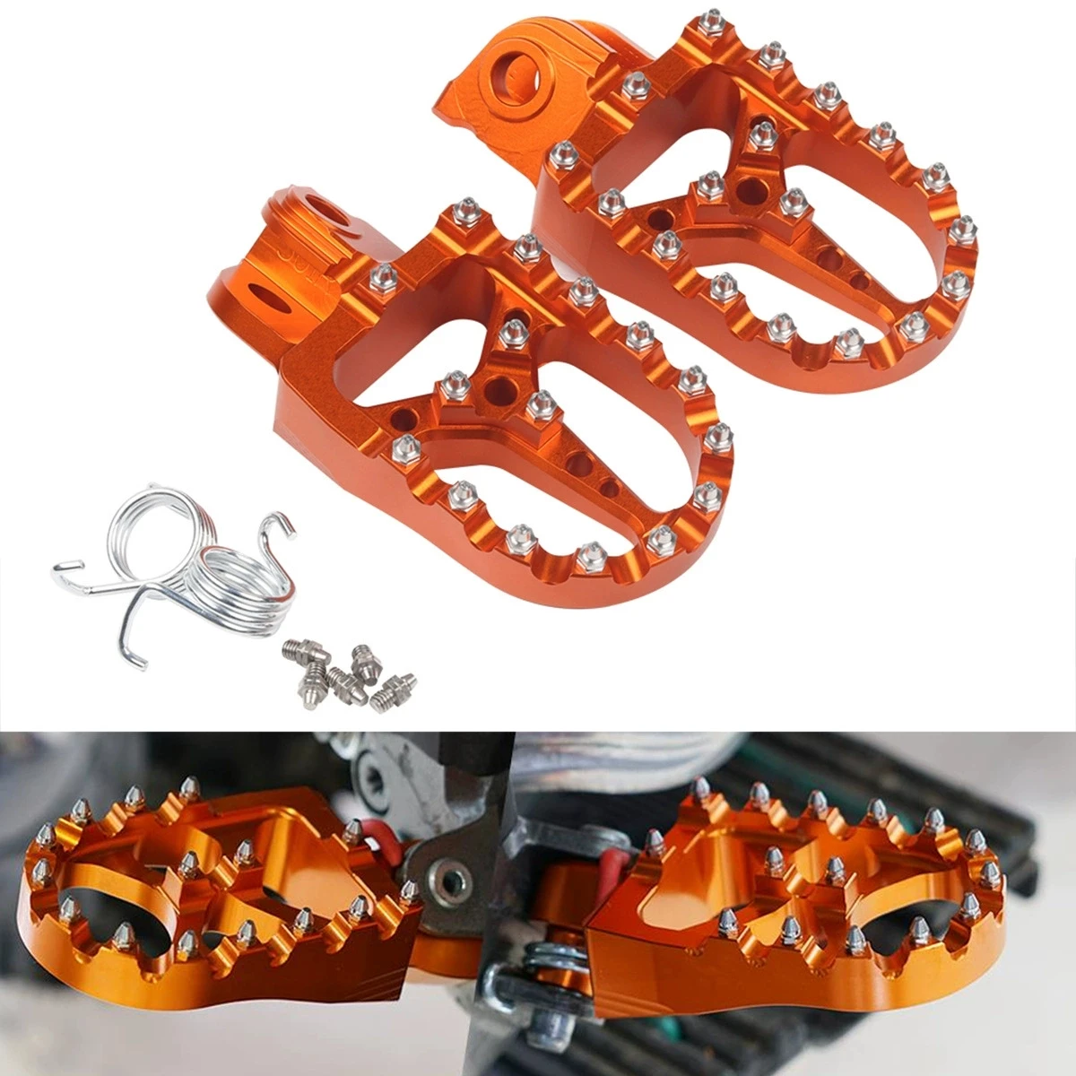 

Motorcycle Modification Accessories Aluminium Alloy Pedal Plate CNC Foot Pegs Pedal Footrests For KTM 125-530 EXC exC-f