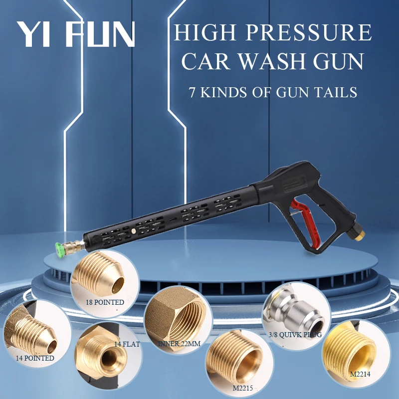 Car Wash Accessories 250bar High Pressure Washer Cleaning Spray Gun Automatic Water Spraying With Quick Connector And nozzle