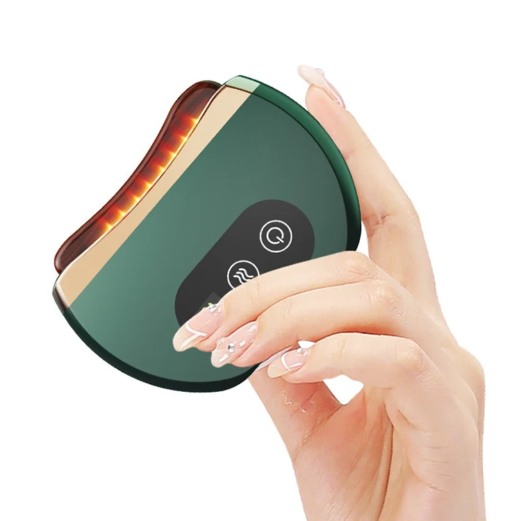 

New Design Hot Compress Vibration Gua Sha Board Electric Bian Stone Gua Sha Scraping Device