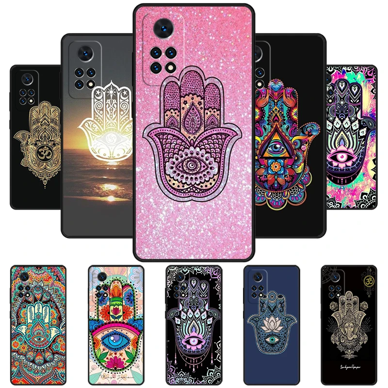 Hamsa hand von fatima art phone case für redmi note 11 epro 11s 10t 9s promax 8 pro xiaomi mi 11 12x12s ultra cover