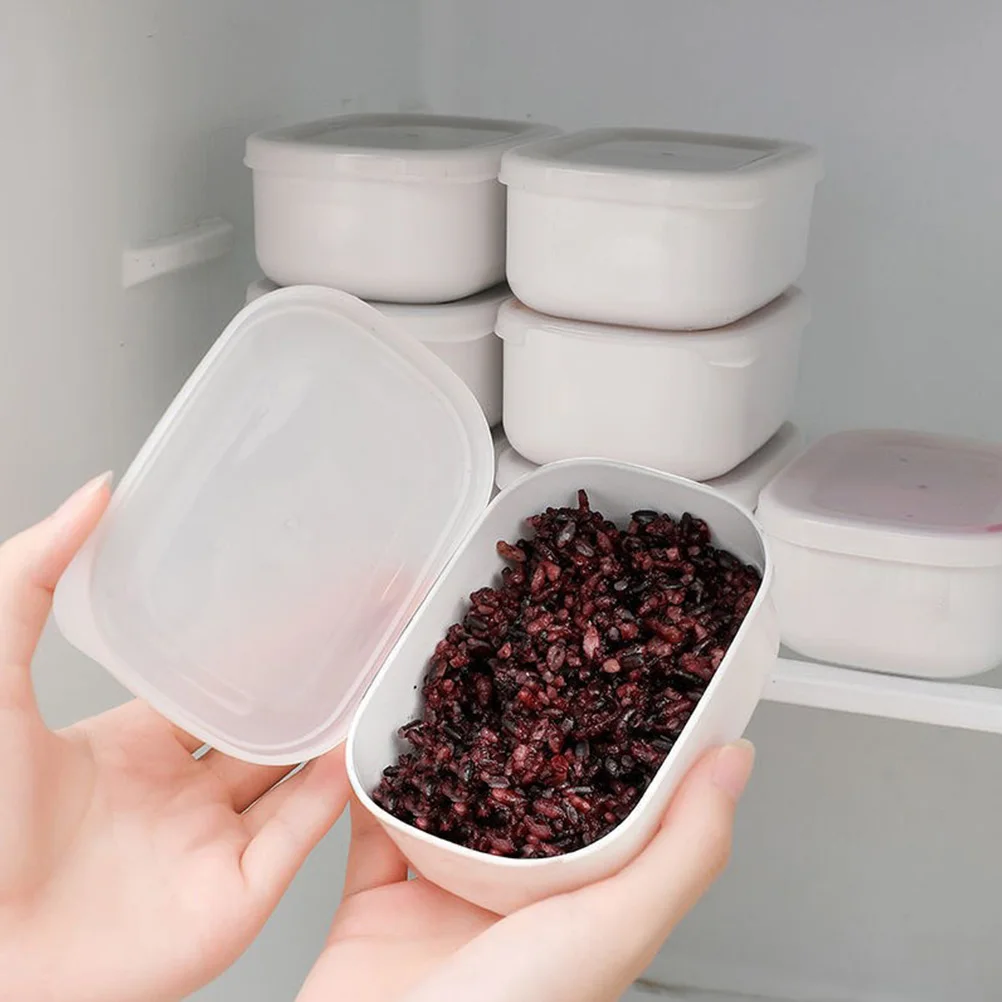 

8pcs Quantitative Meal Box Airtight Food Storage Containers Stackable Kitchen Organization Rice Container Dry Food Sealing Box
