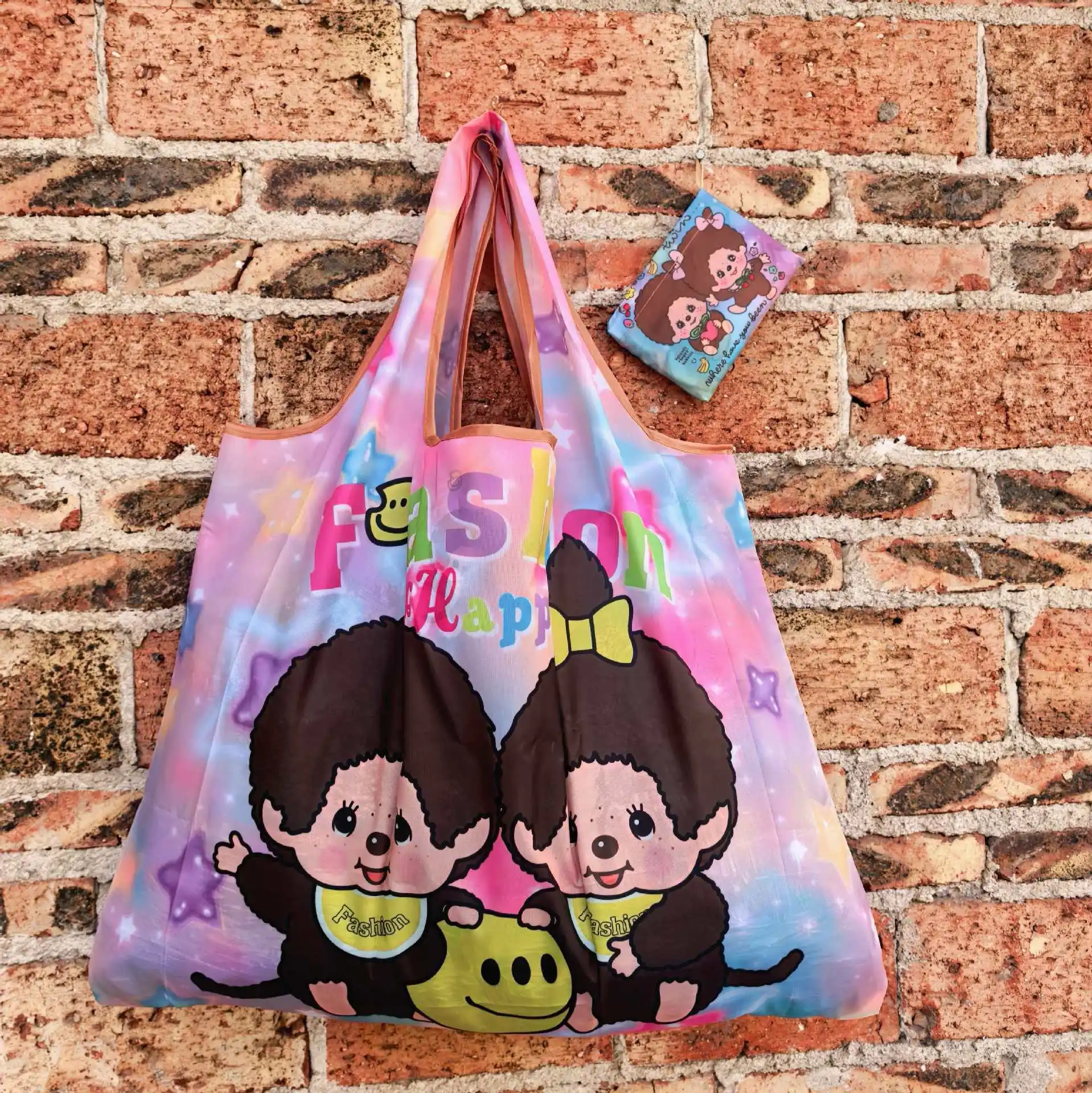 

Cartoon for Monqiqi Reusable Grocery Bags Large Washable Eco-friendly shopping bag Foldable Nylon Pocket Handbags ﻿