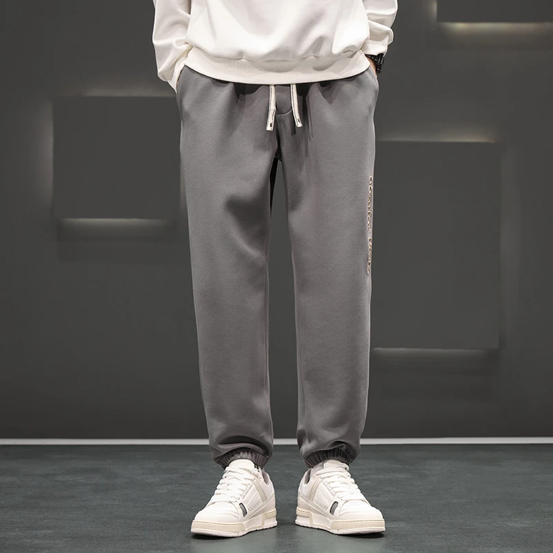 

Men's spring and autumn new trendy brand loose straight-leg sport pants casual and versatile long pants drawstring men's pants