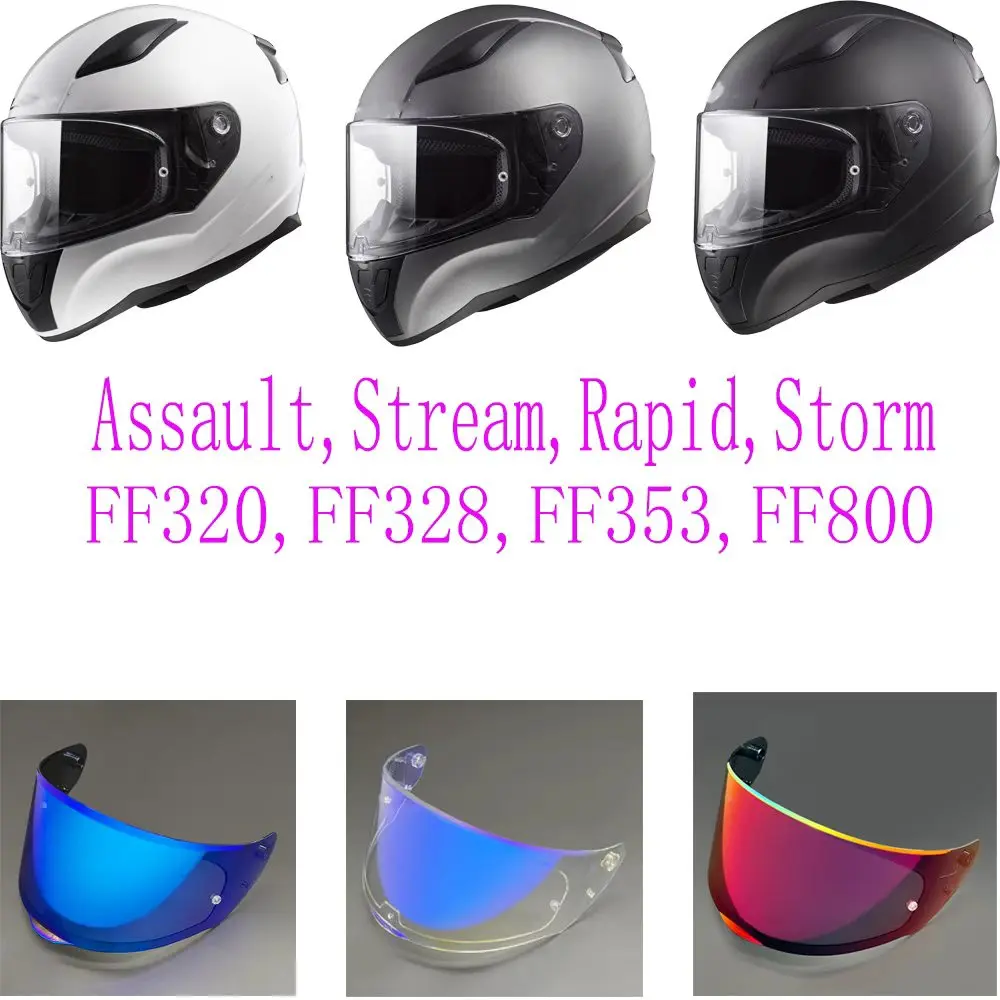 

Visors for FF320 Stream FF353 Rapid FF328 FF800 Motorcycle Helmet Original Replace Extra Lens Silver Iridium Red Blue Visera