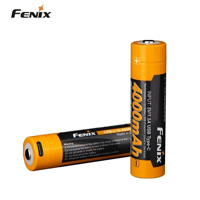 Fenix ARB-L18-4000U USB Type-C Charging 4000mAh 18650 Rechargeable Li-ion Battery