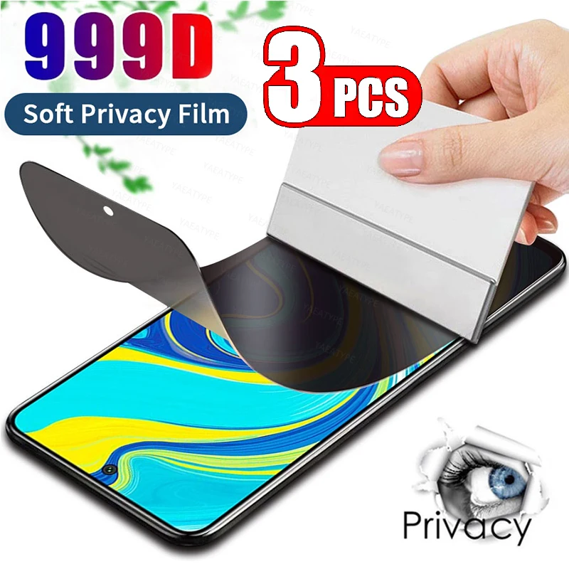 3Pcs Privacy Hydrogel Film Full Cover For Samsung Galaxy M14 M54 M62 M13 M33 M32 M53 M23 M31S Screen Protector For F62 M21 M51